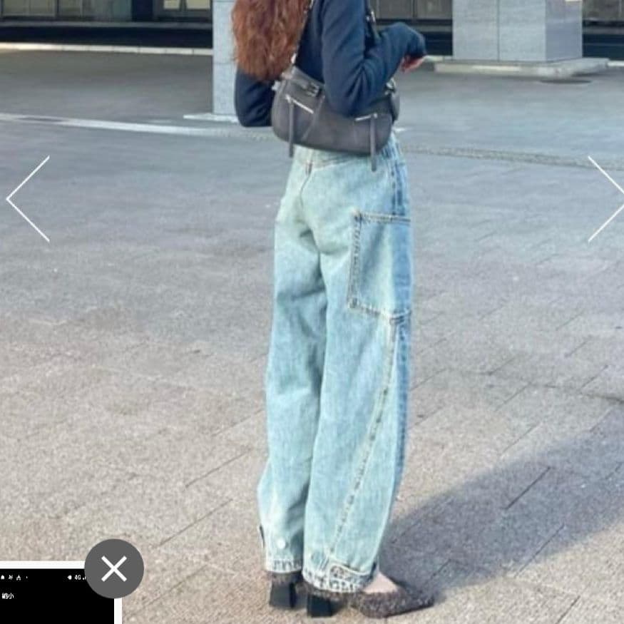 美品■マウジー コクーン ストレートNARROWED HEM 0サイズ S相当