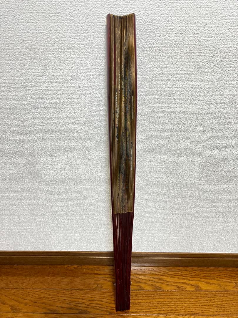 日本舞踊 扇子 金色 松 鶴