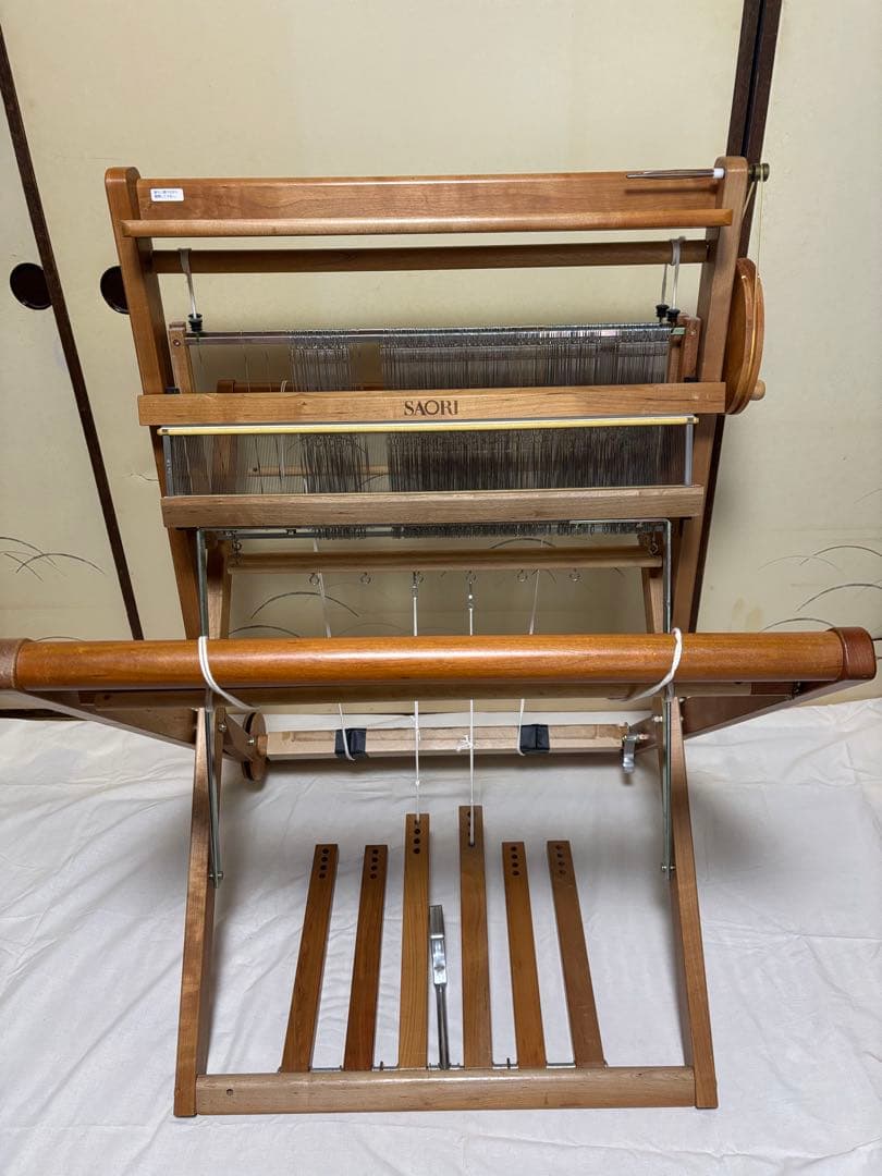 SAORI WX60 織り機 木製折りたたみ式 スプリング式4枚綜絖