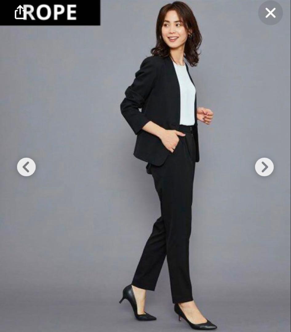 ROPE ノーカラーVジャケット パンツスーツ 38