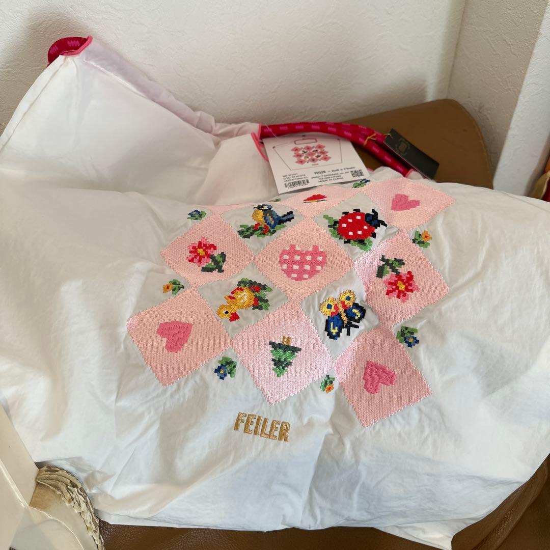 FELLER 刺繍エコバッグ ホワイトＬ