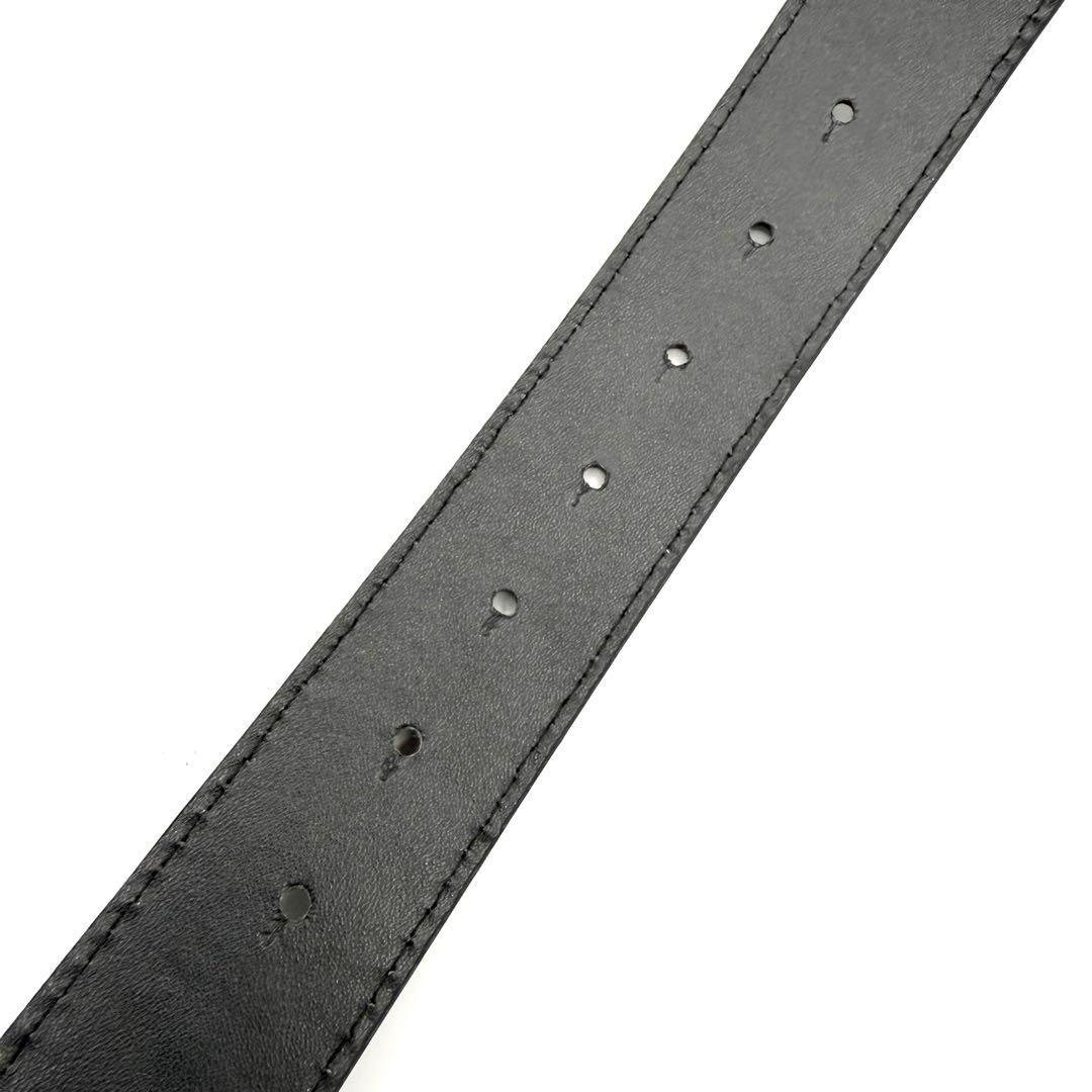 GUCCI ベルト 黒 インターロッキング ゴールド金具 ダブルG GG柄 ロゴ