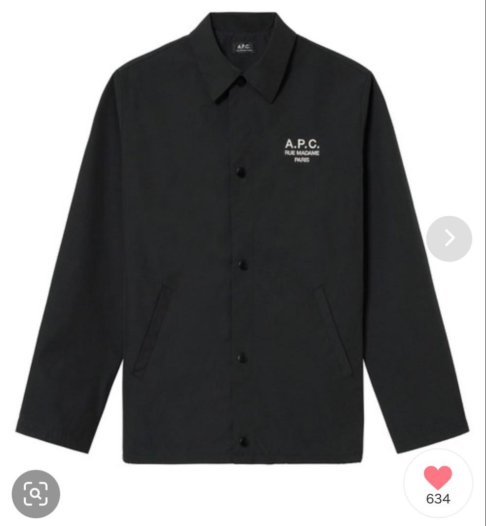 【人気商品】A.P.C. ブラック ナイロンジャケット