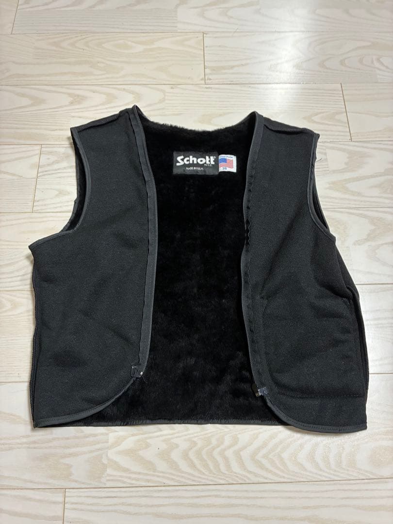 極美品　Schott 641 ブラック シングルライダースジャケット 38