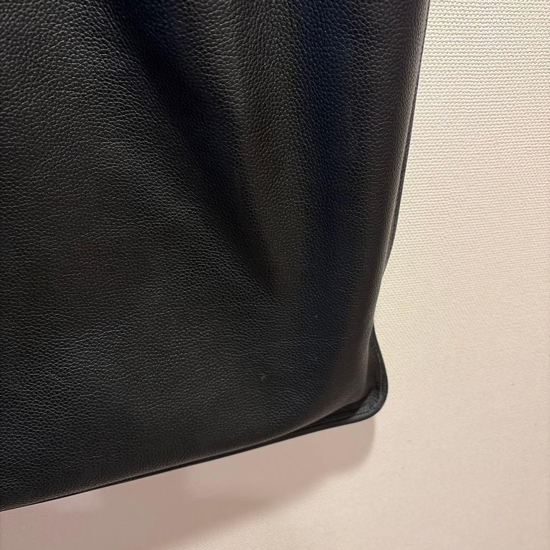 objcts.io ウォッシャブルレザートートバッグ 黒