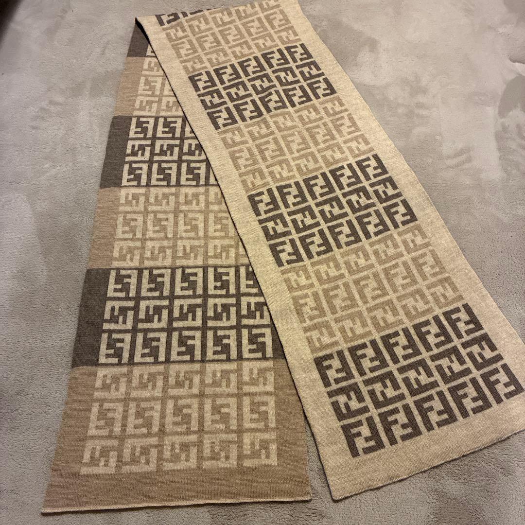 FENDI ズッカ柄　ウールマフラー