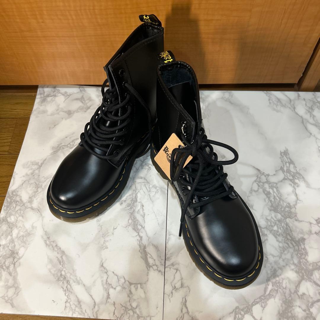 Dr.Martens ブラック レザー ハイカットブーツ UK4