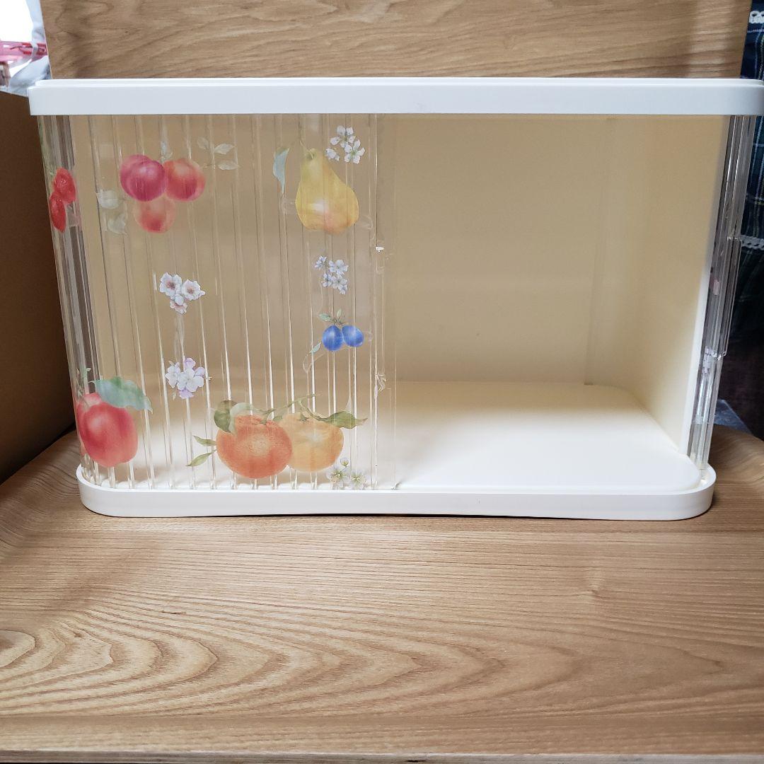 昭和レトロ フードケース 調味料入れ キャビネット 蛇腹式 フルーツ&フラワー