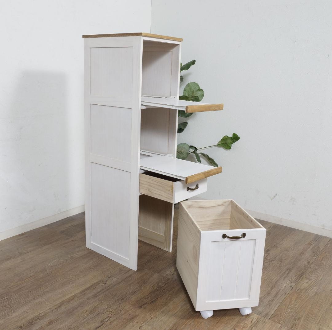 キッチンラック　ワゴン　炊飯器ラック　レール　キャスター付き