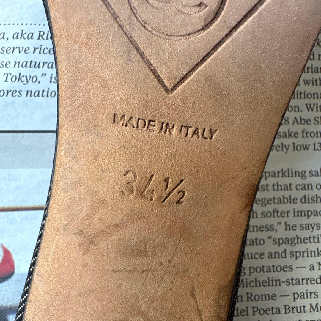 CHANEL ブラック リボン付きミュール