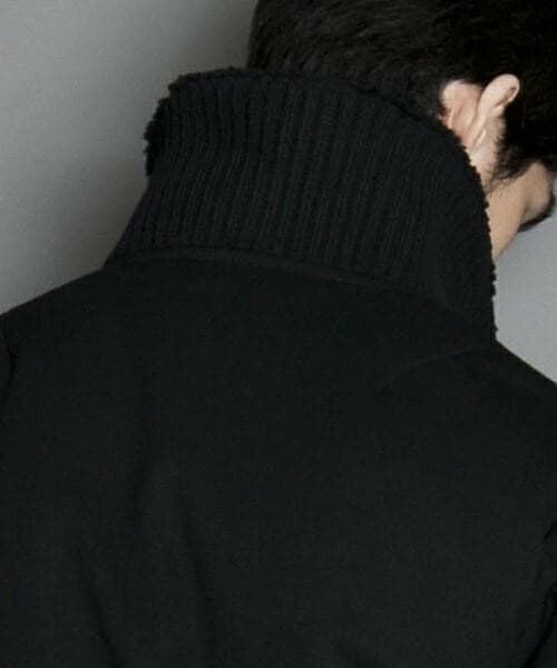 【あおば】希少✨ato ウールドビー中綿ミリタリーブルゾン ラムレザー