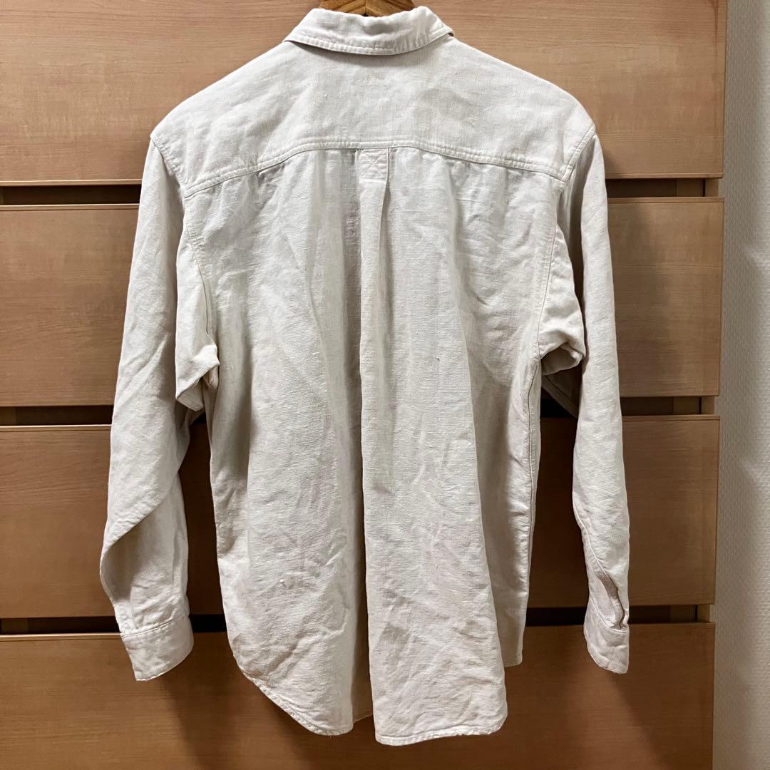【複数割】パタゴニアPatagonia 長袖ワークシャツ　リネン　アイボリー　S