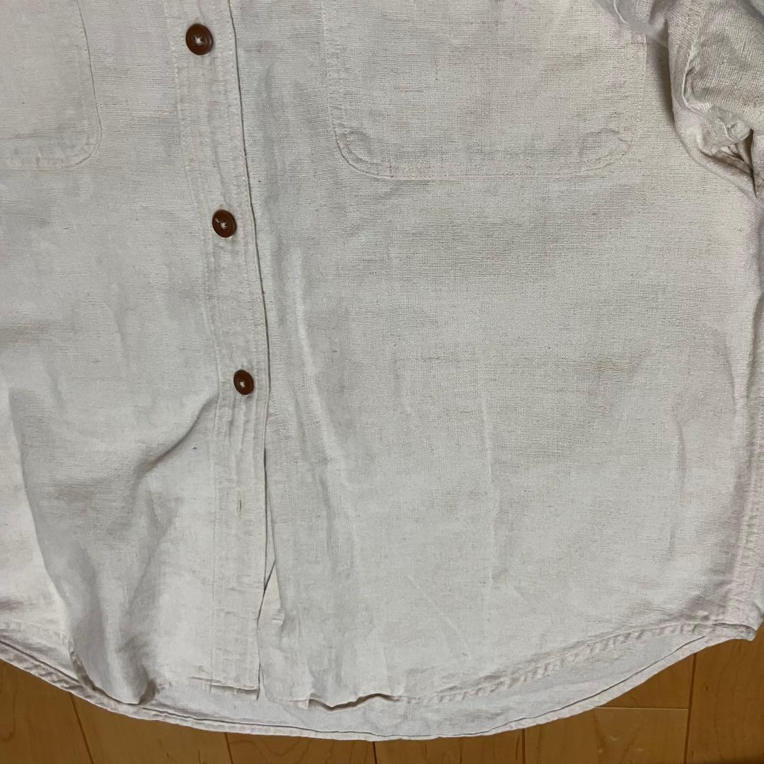【複数割】パタゴニアPatagonia 長袖ワークシャツ　リネン　アイボリー　S