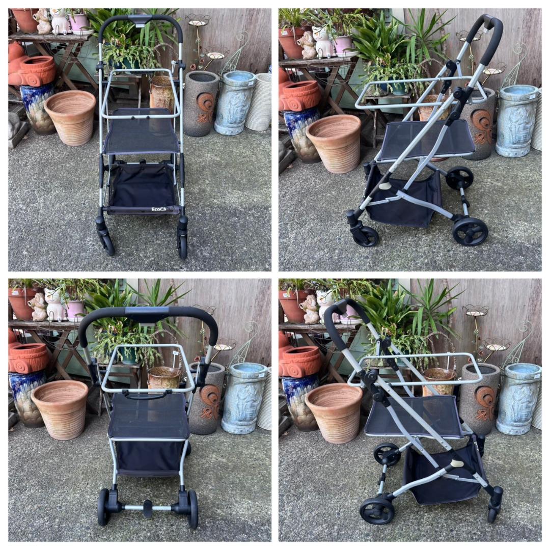 【良品】ecoca エコカ ショッピングカート 保冷バッグ付き 折りたたみ式