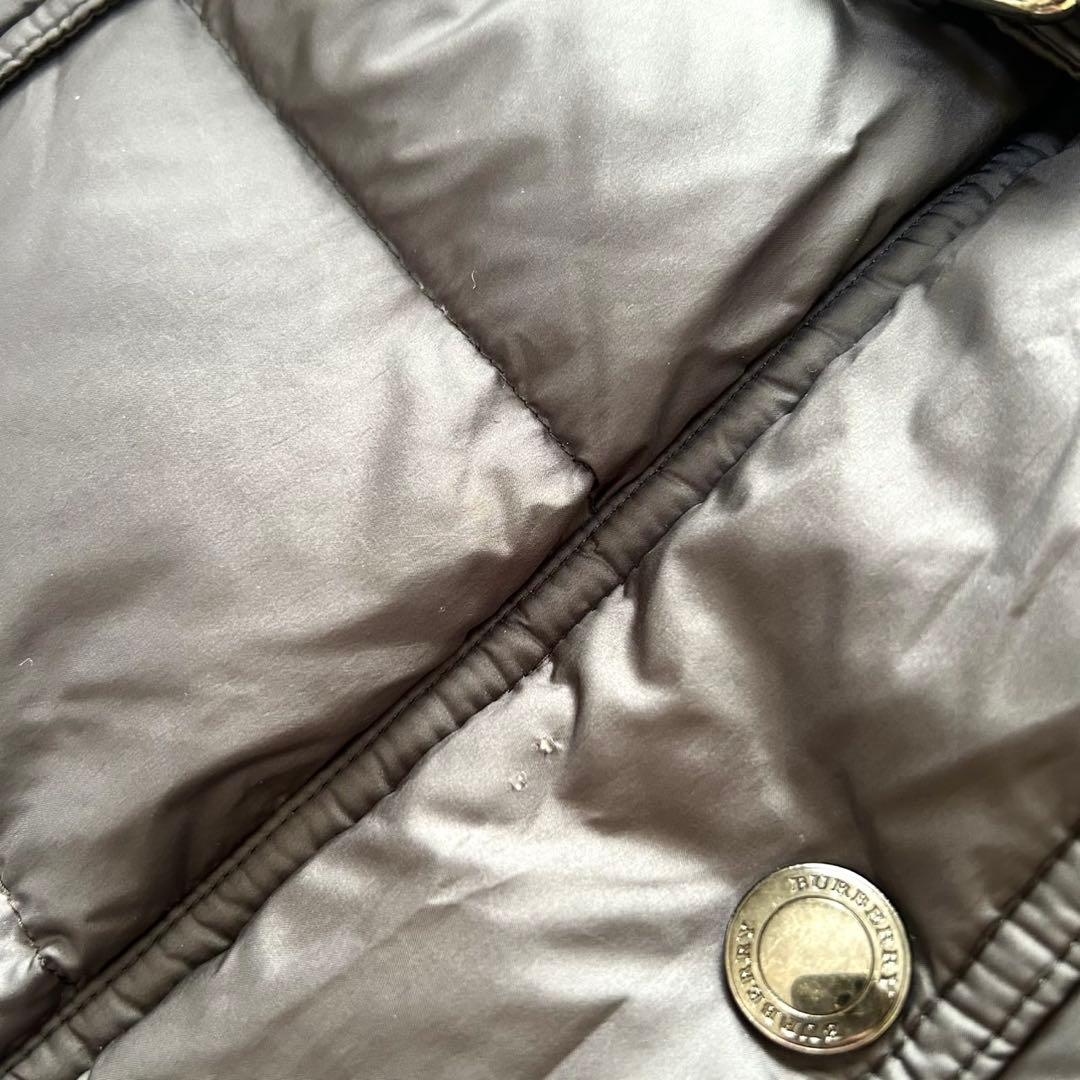 希少2XL BURBERRY バーバリー　ダウンコート　フード　ベルト付き 黒