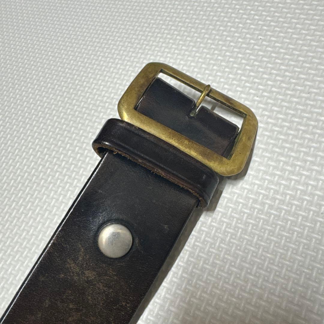 ラングリッツレザー　ベルト　32 North&Judd バックル　極太　肉厚