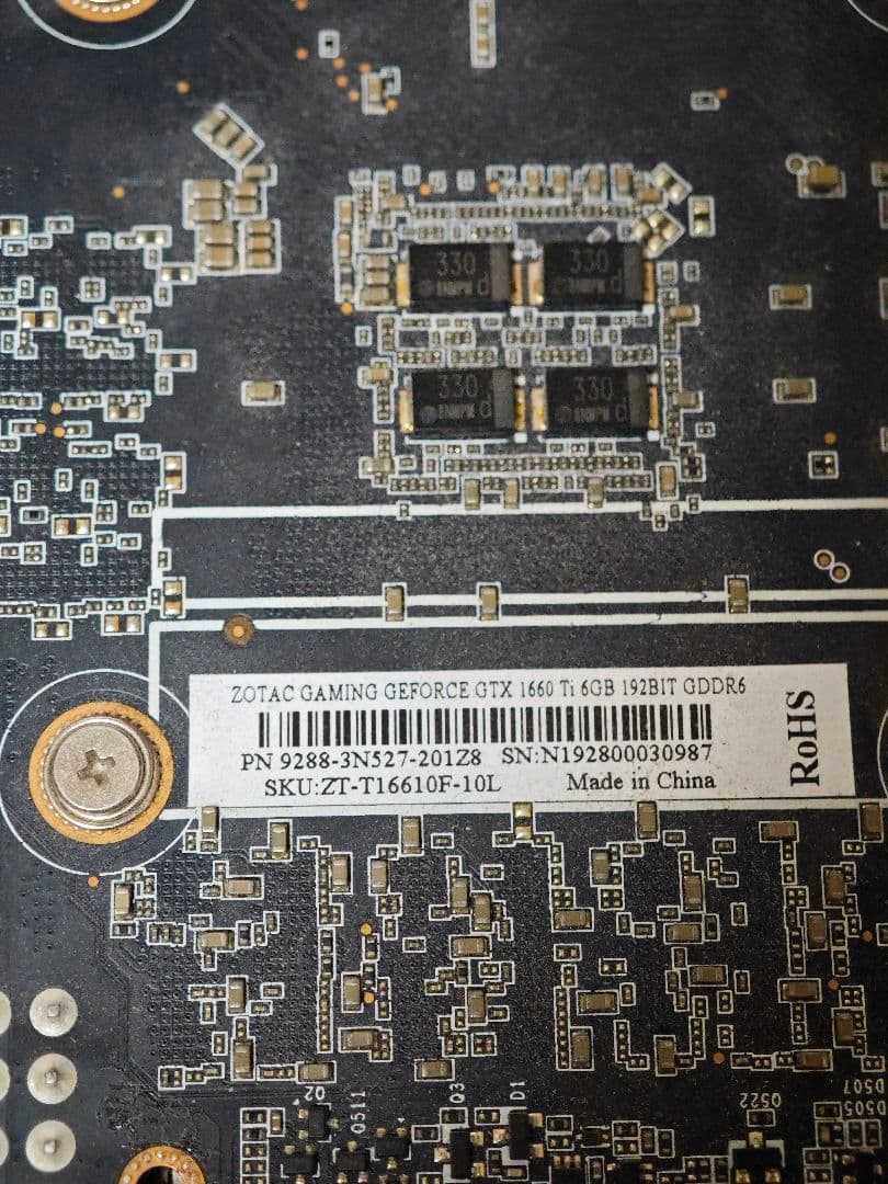 グラフィックボード・グラボ・ビデオカード GTX1660TI 6GB