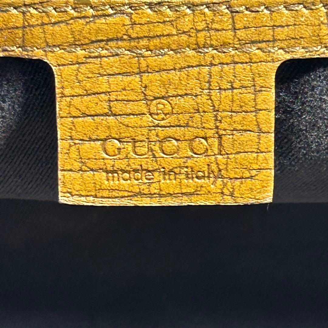 GUCCI グッチ GG柄 がま口 バンブー ボストンバッグ 大容量