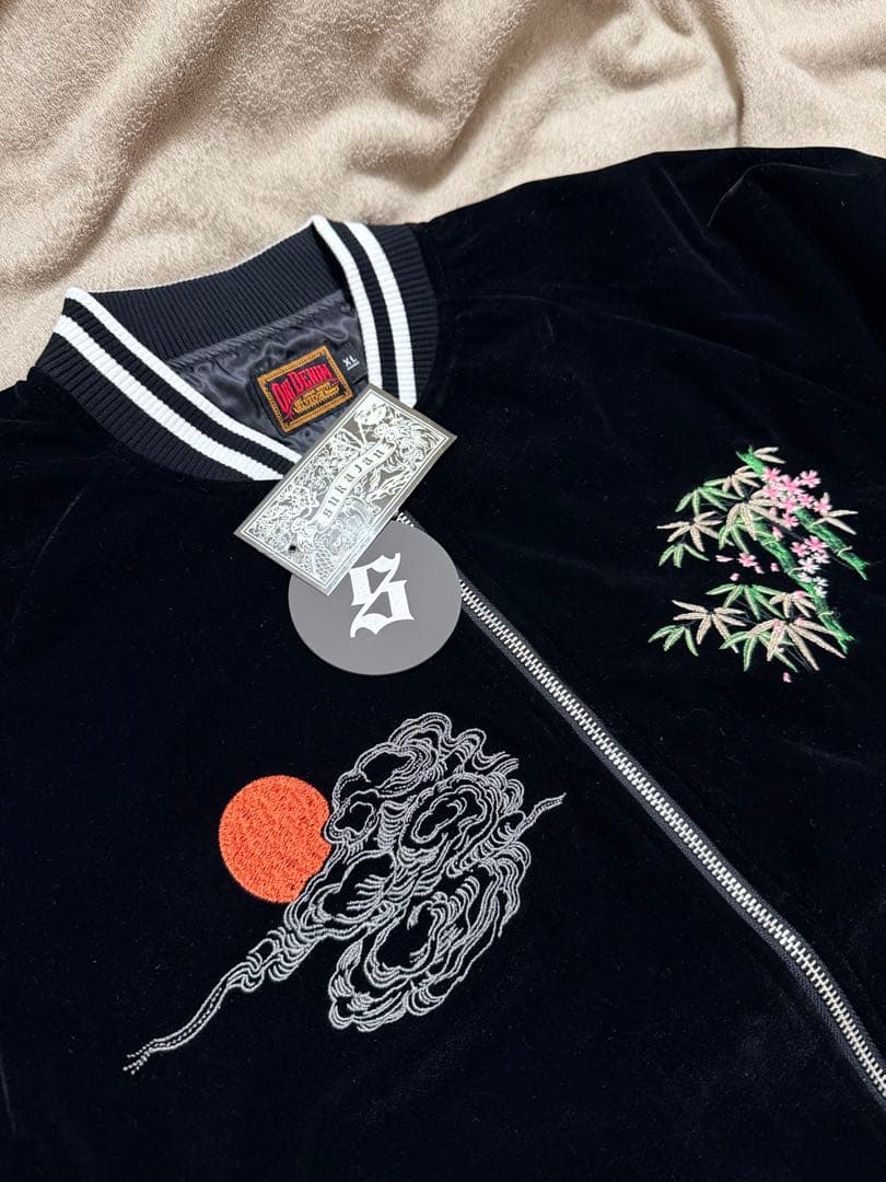 未使用 別珍 虎 ONI DENIM 刺繍 スカジャン 富士山 虎 限定 美品