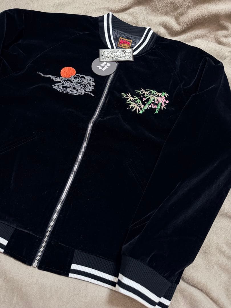 未使用 別珍 虎 ONI DENIM 刺繍 スカジャン 富士山 虎 限定 美品