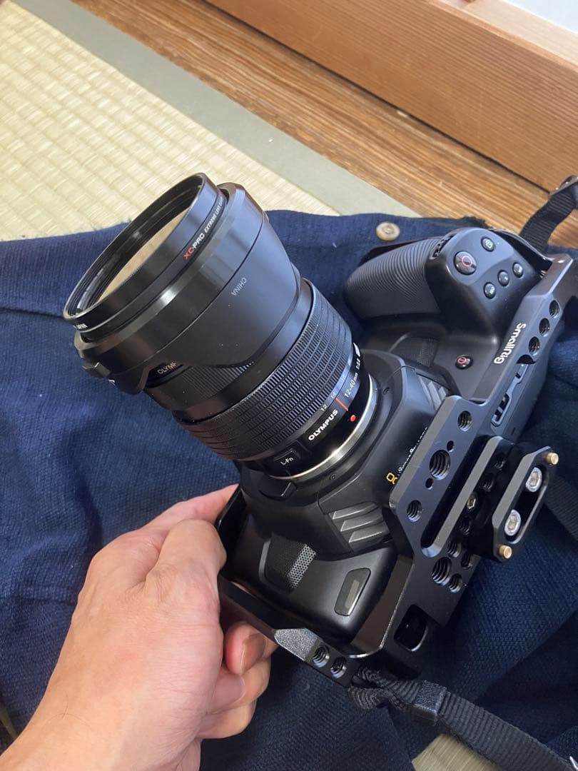 【撮影機材セット】BMPCC4K＋12-40mmF2.8proレンズ＋電源+リグ