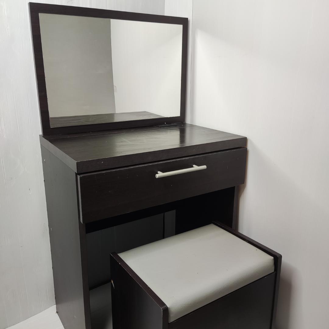 ニトリ　一面鏡ドレッサー　５９×３９×１１３　ブラウン　レトロ