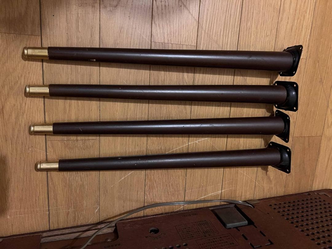 昭和レトロ ブラウン管テレビ ナショナル 家具調 Golden Ace