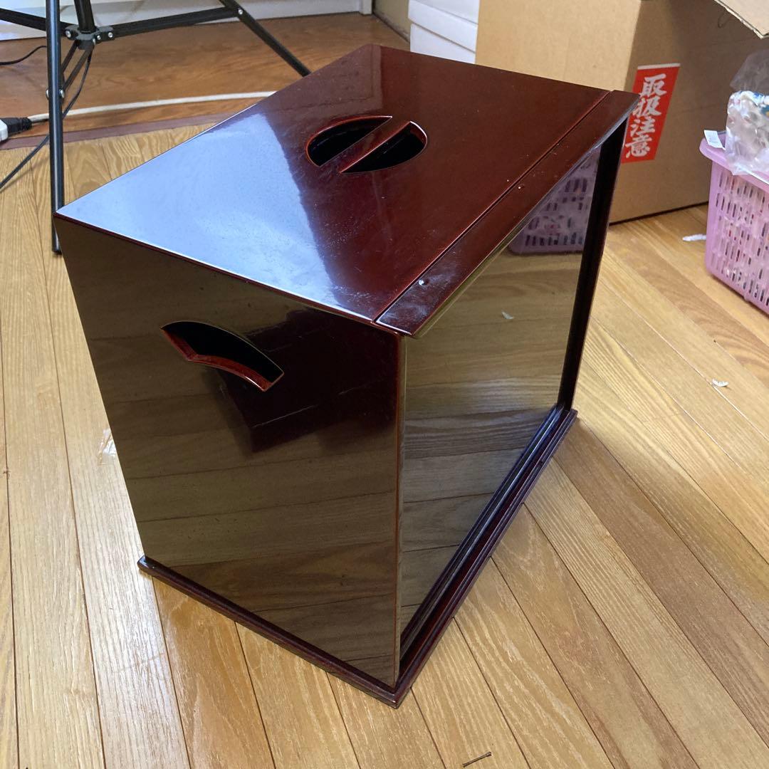 和食　料亭　おかもち　コレクション収納　漆器　蓋付　引き出し6つ　工芸品