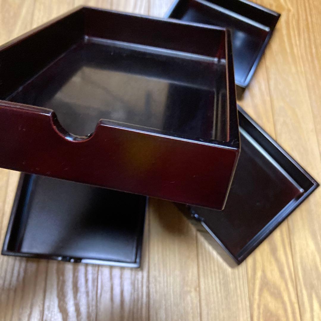 和食　料亭　おかもち　コレクション収納　漆器　蓋付　引き出し6つ　工芸品