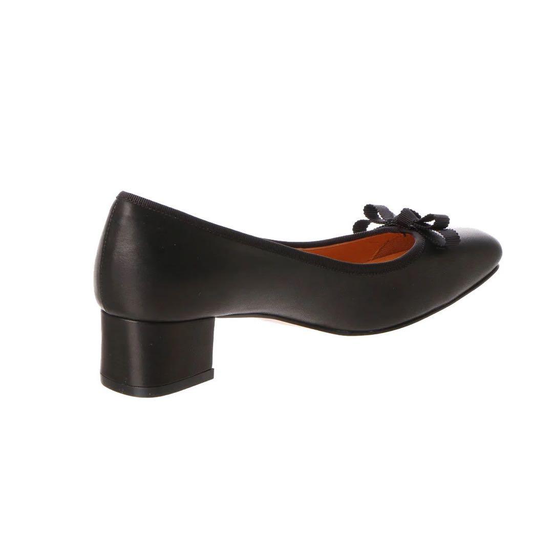 LANVIN ランバン スクエアトゥリボンモチーフパンプス ブラック 新品 美品