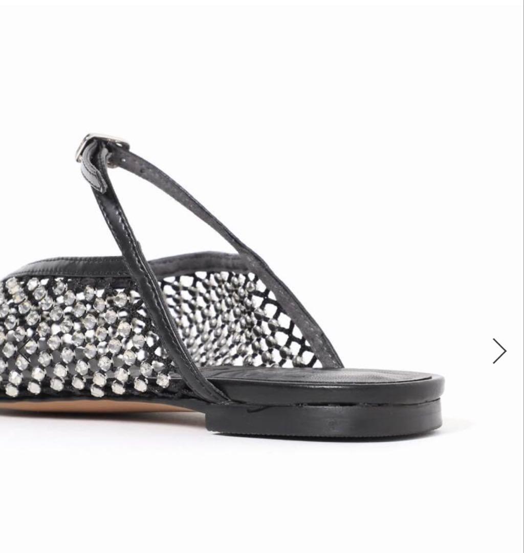 新品⭐︎完売したGRISEビジューネットミュール ブラックM