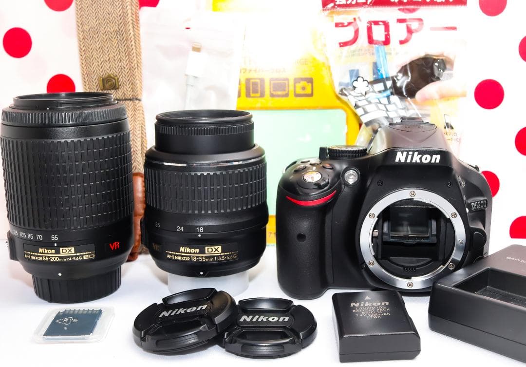 Nikon D5200❤ダブルレンズ❤スマホ転送OK❤高画質・高性能❤一眼レフ
