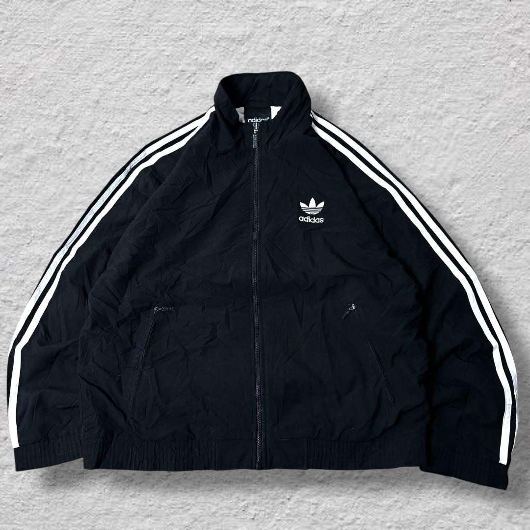 アディダスオリジナルスナイロンジャケット90sブラックvintage古着超激レア