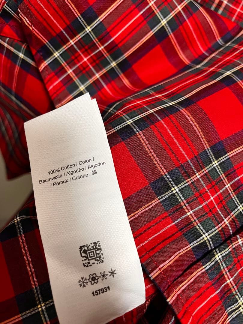 新品タグ付　フレッドペリー チェックシャツ　イギリス製