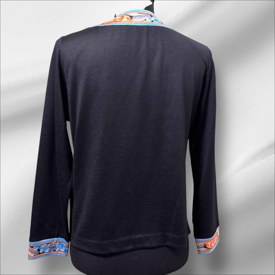 LEONARD 【レオナール 】カーディガン　トリムストール ウール【Ｌ】