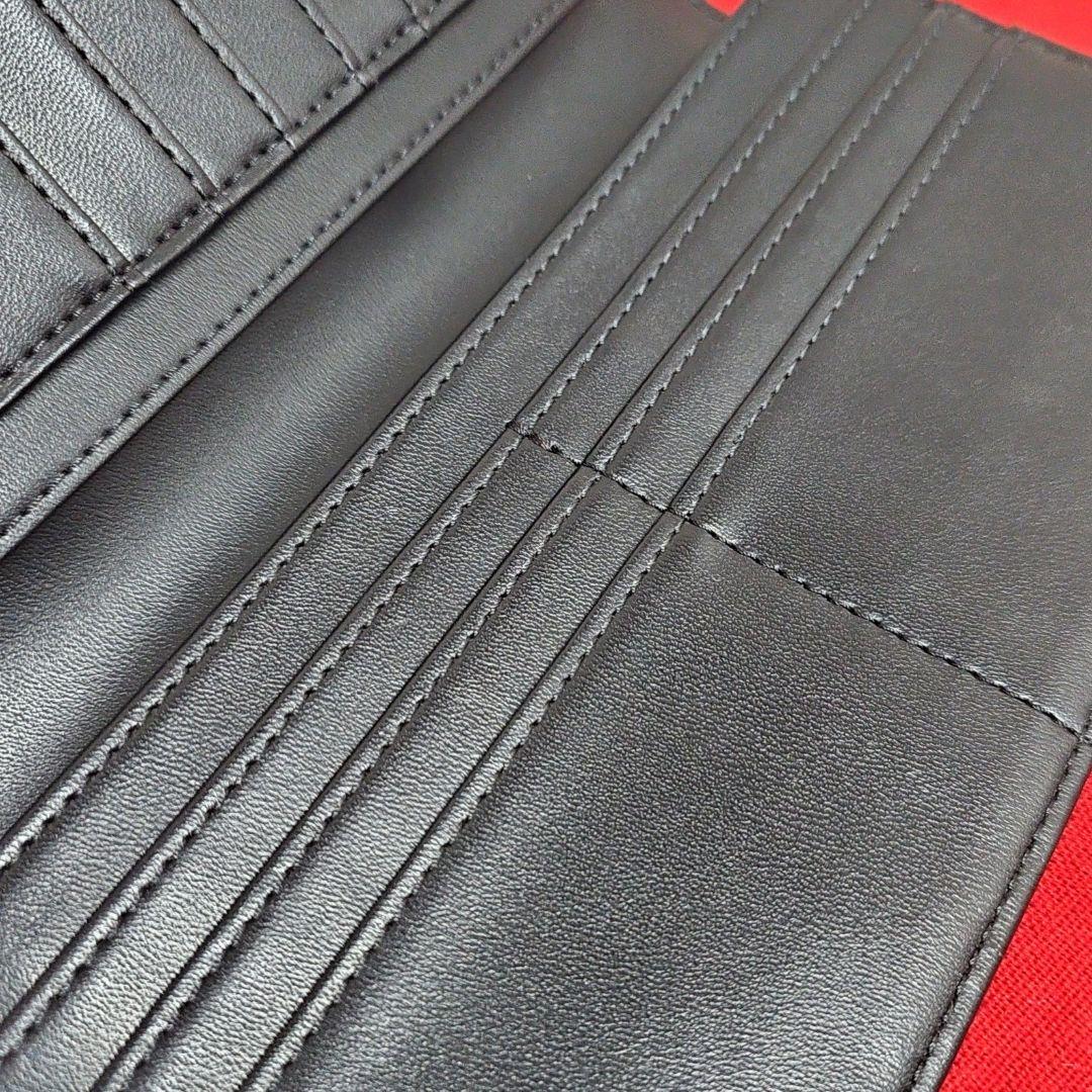 【未使用級】EMPORIO ARMANI 長財布 レザー BLACK