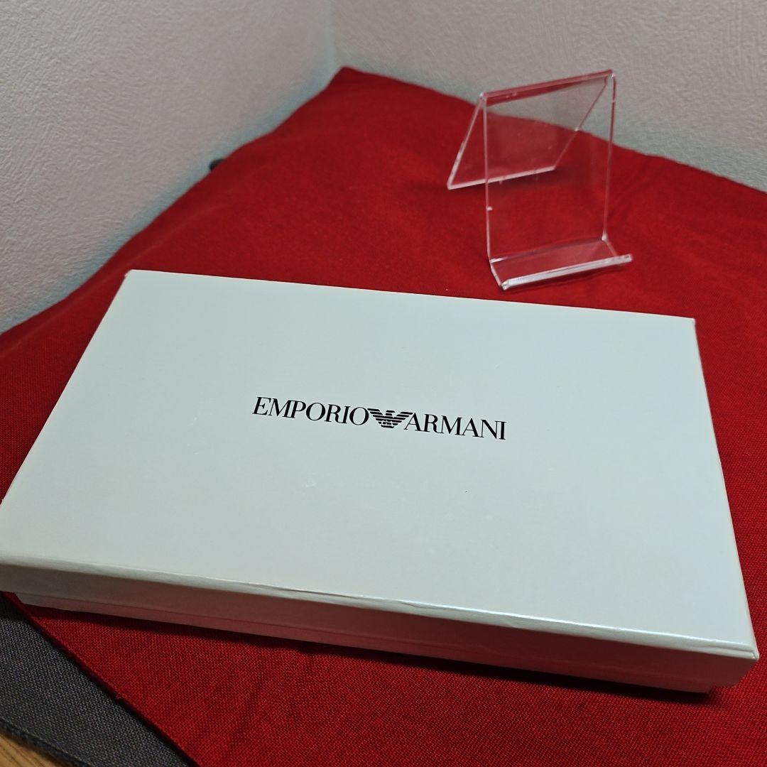 【未使用級】EMPORIO ARMANI 長財布 レザー BLACK