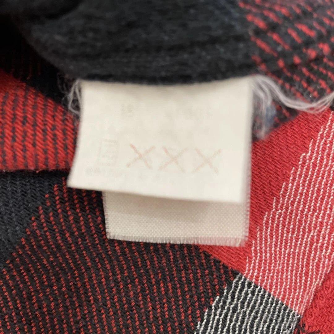 グッドイナフ good enough ブロックチェックネルシャツ　L 赤 黒