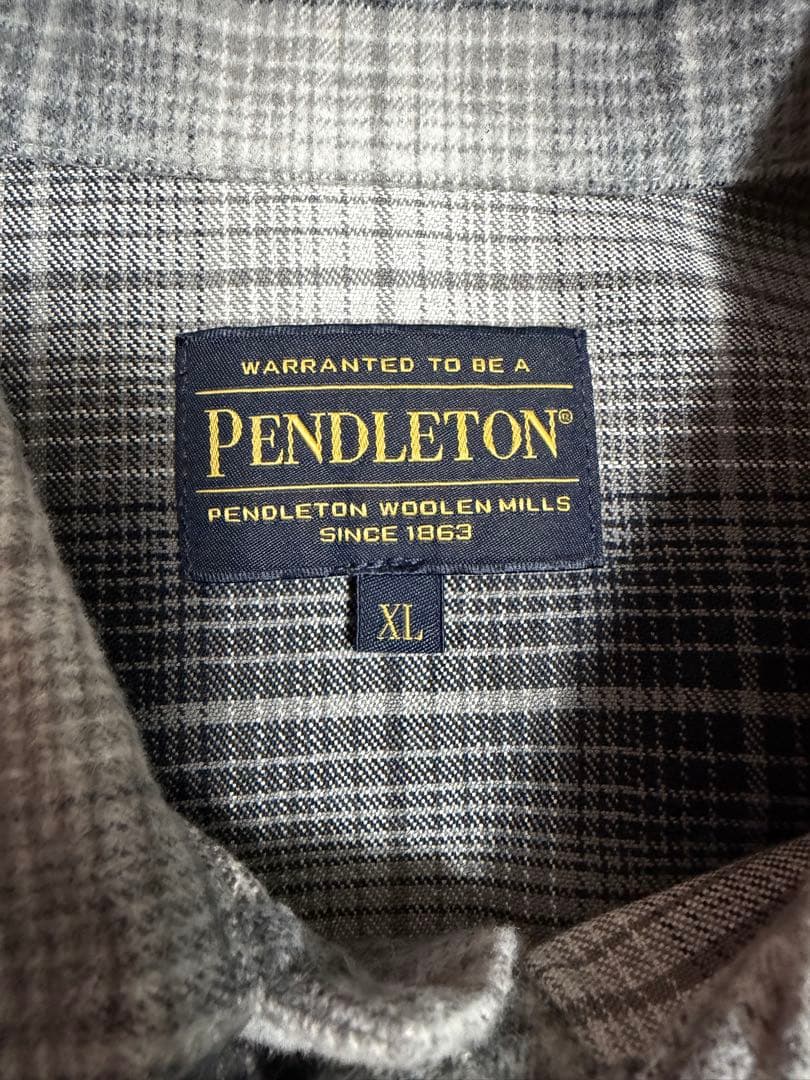 【未使用品】PENDLETON ペンドルトン ブラック グレー チェック XL