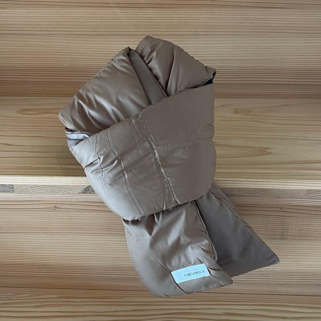 新品 ナナミカ ベージュ 光電子 ダウン マフラー ユニセックス