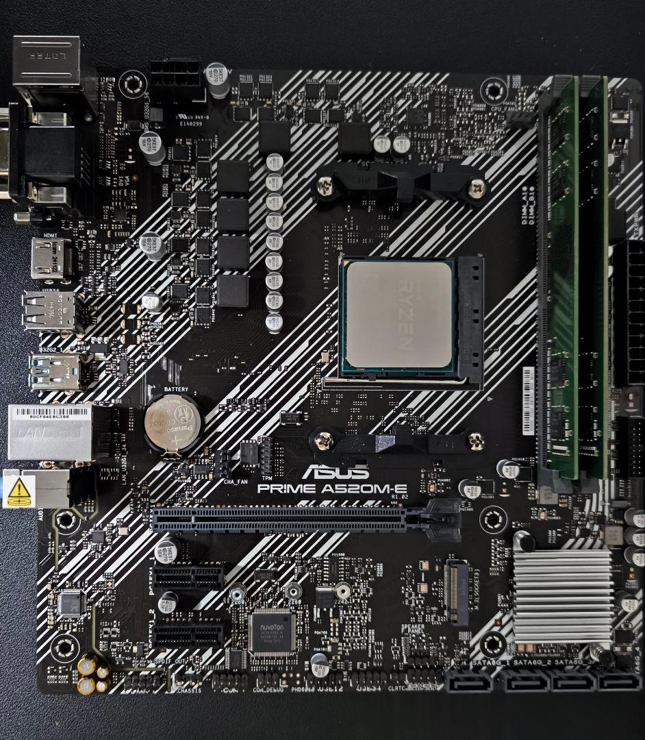 【動作確認済】PC自作セット Ryzen 5 4500/メモリ16G/AK400