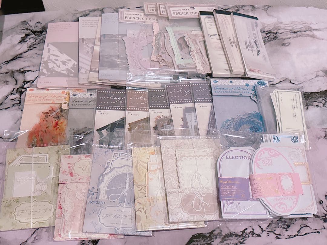 【80サイズ】コラージュ素材　紙モノ　デザペ　まとめ売り⑥