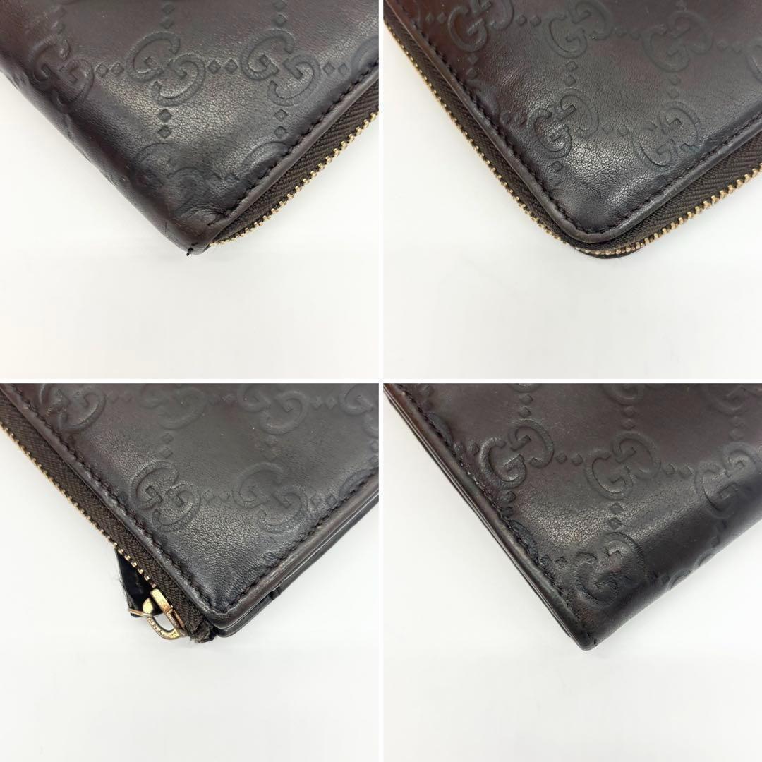 ✨極上美品✨グッチ 長財布 ラウンドファスナー　L字ファスナー シマ