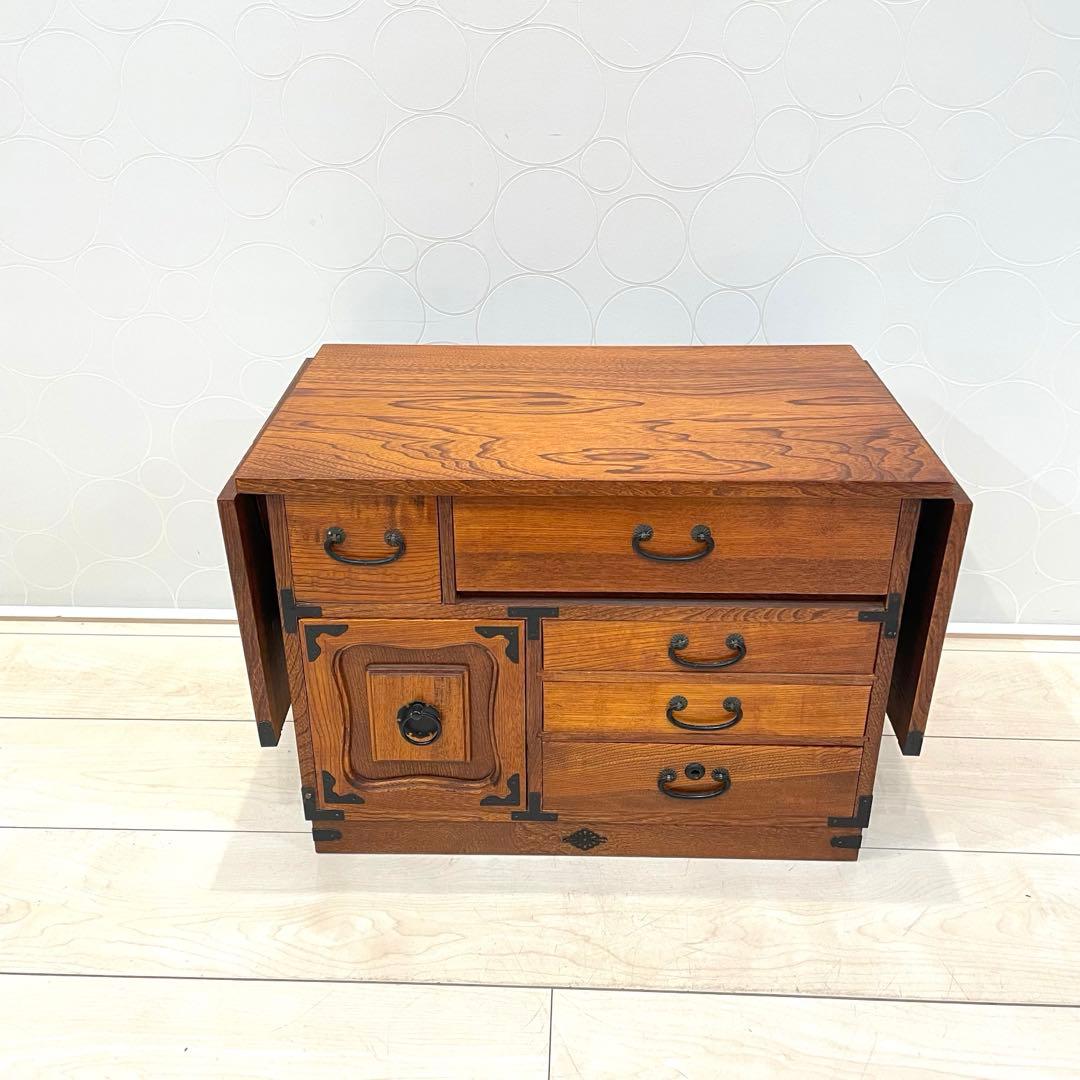 【美品】和裁机 ソーイングデスク 昭和レトロ 木製 裁縫机 折りたたみ テーブル