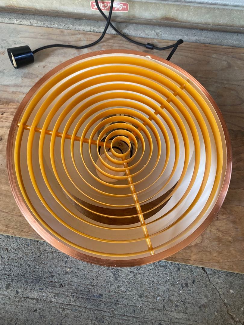 最終値下げ スペースエイジ 銅色 アルミペンダントライト 昭和レトロ インテリア