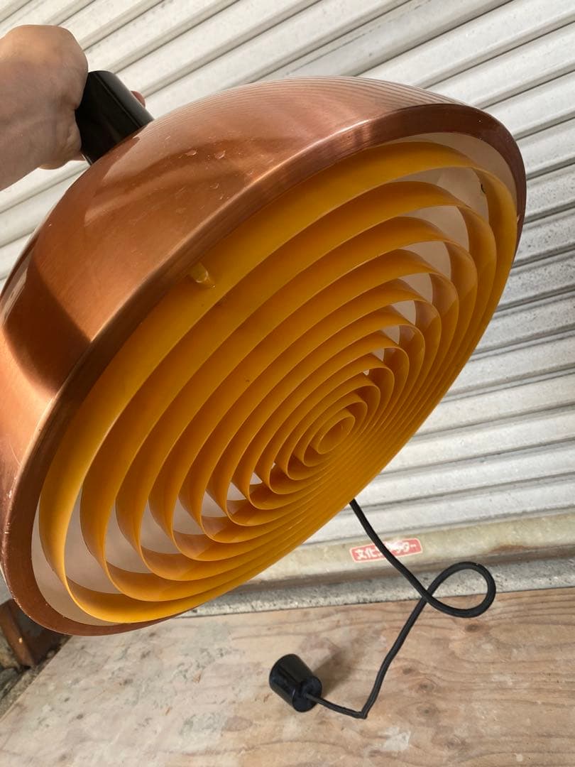 最終値下げ スペースエイジ 銅色 アルミペンダントライト 昭和レトロ インテリア