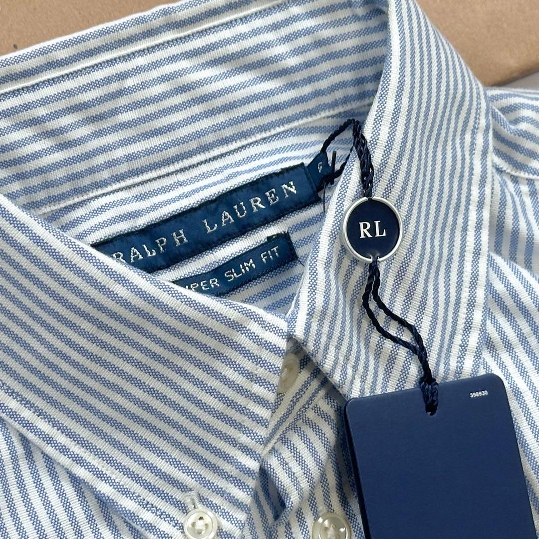 【未使用】RALPH LAUREN オックスフォードストライプBDシャツ 6