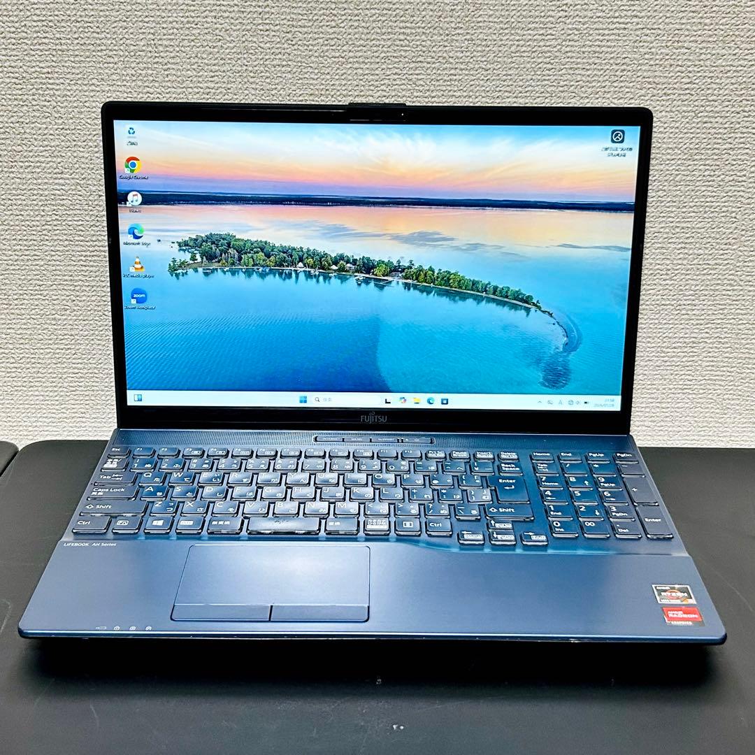 富士通 SSD起動+HDD搭載 CPU Ryzen3搭載 AH43/F3 ブルー