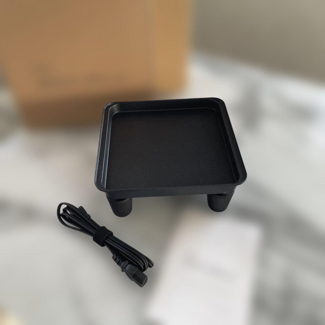 未使用　abien 黒い正方形ホットプレート