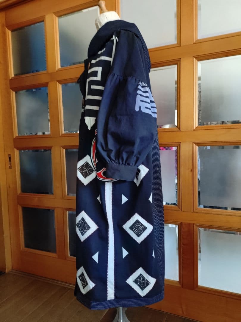 Ｍ　フード付き半纏のコート